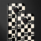black cherries check pattern glass case for vivo s1 pro image-2