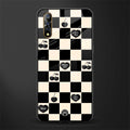 black cherries check pattern glass case for vivo s1 image