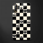 black cherries check pattern glass case for vivo s1 image