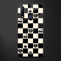 black cherries check pattern glass case for vivo z1 pro image
