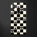 black cherries check pattern glass case for vivo v15 image