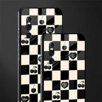 black cherries check pattern glass case for vivo v15 pro image-2