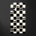 black cherries check pattern glass case for vivo v15 pro image