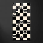 black cherries check pattern glass case for vivo v15 pro image