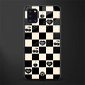 black cherries check pattern glass case for samsung galaxy a31 image