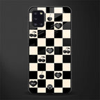 black cherries check pattern glass case for samsung galaxy a31 image
