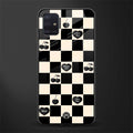 black cherries check pattern glass case for samsung galaxy a71 image