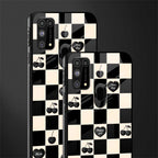 black cherries check pattern glass case for samsung galaxy m31 image-2