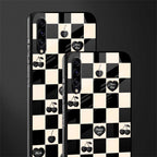 black cherries check pattern glass case for samsung galaxy a50s image-2