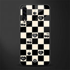 black cherries check pattern glass case for samsung galaxy a50s image