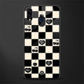 black cherries check pattern glass case for samsung galaxy m10s image