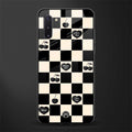 black cherries check pattern glass case for samsung galaxy note 10 image