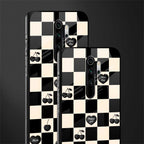 black cherries check pattern glass case for redmi note 8 pro image-2