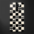 black cherries check pattern glass case for redmi note 8 pro image