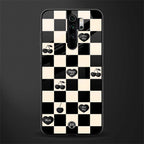 black cherries check pattern glass case for redmi note 8 pro image