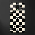black cherries check pattern glass case for redmi note 9 pro image