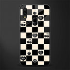 black cherries check pattern glass case for redmi note 7 pro image