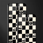 black cherries check pattern glass case for redmi 8a image-2