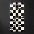black cherries check pattern glass case for redmi 8a image