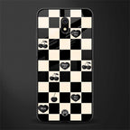 black cherries check pattern glass case for redmi 8a image