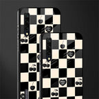 black cherries check pattern glass case for mi a3 redmi a3 image-2