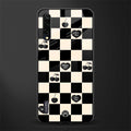 black cherries check pattern glass case for mi a3 redmi a3 image
