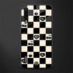 black cherries check pattern glass case for mi a3 redmi a3 image