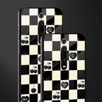 black cherries check pattern glass case for redmi k20 image-2