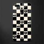 black cherries check pattern glass case for oppo a12 image