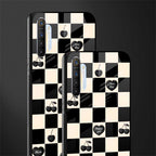black cherries check pattern glass case for realme x2 image-2