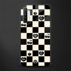 black cherries check pattern glass case for realme xt image