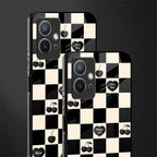 black cherries check pattern glass case for vivo t1 5g image-2