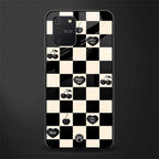 black cherries check pattern glass case for samsung galaxy s10 lite image