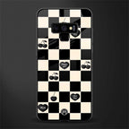 black cherries check pattern glass case for samsung galaxy note 9 image