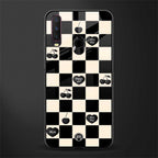 black cherries check pattern glass case for vivo y17 image