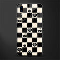 black cherries check pattern glass case for vivo v11 pro image