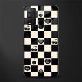 black cherries check pattern glass case for vivo y50 image