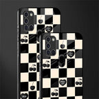 black cherries check pattern glass case for samsung galaxy a21s image-2
