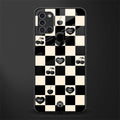 black cherries check pattern glass case for samsung galaxy a21s image