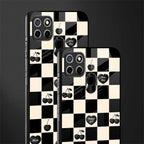 black cherries check pattern glass case for realme narzo 20 image-2