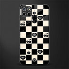 black cherries check pattern glass case for realme c25 realme c25s image