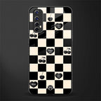 black cherries check pattern glass case for realme 7 image