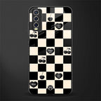 black cherries check pattern glass case for vivo y20 image