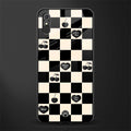black cherries check pattern glass case for redmi 9a image
