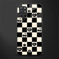 black cherries check pattern glass case for oneplus 8t image