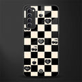 black cherries check pattern glass case for oppo reno 4 pro image
