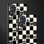 black cherries check pattern glass case for oppo reno 5 pro image-2