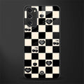 black cherries check pattern glass case for samsung galaxy s20 fe image