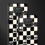 black cherries check pattern glass case for mi 10i image-2