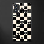 black cherries check pattern glass case for realme x7 image